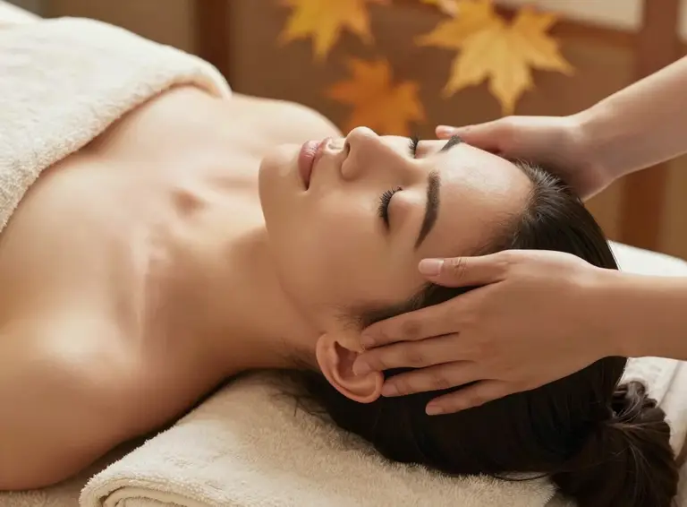 Healer Beauty 列治文秋日焕新组合中的面部放松护理